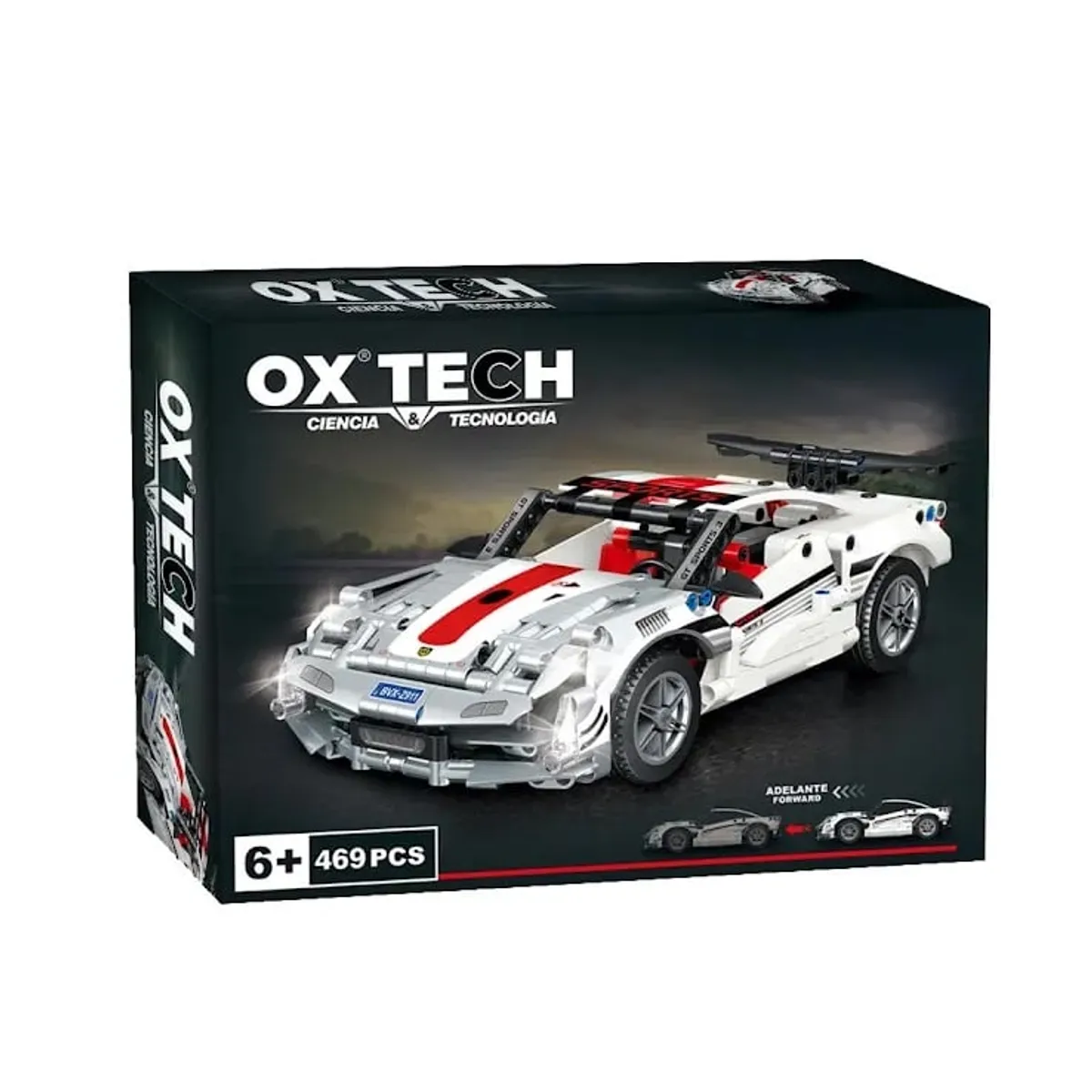 OX TOYS - OX Tech Juguete para construir carro de carreras 469 piezas