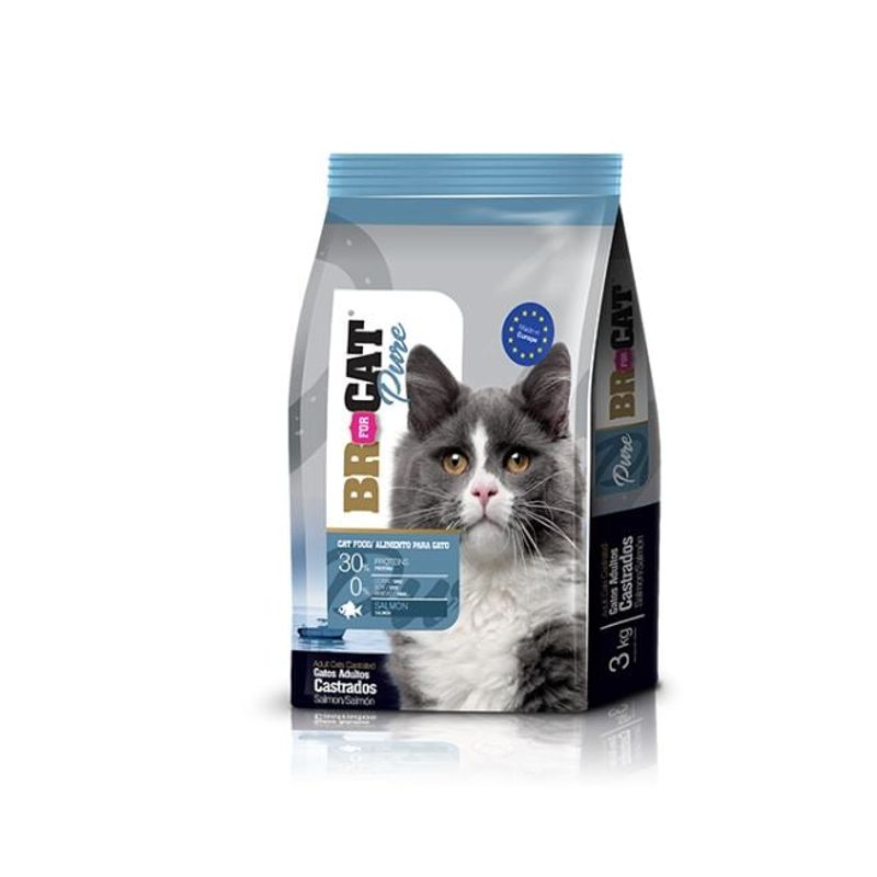 BR - Alimento Br For Cat Pure Gato Castrado Salmon x 1Kg