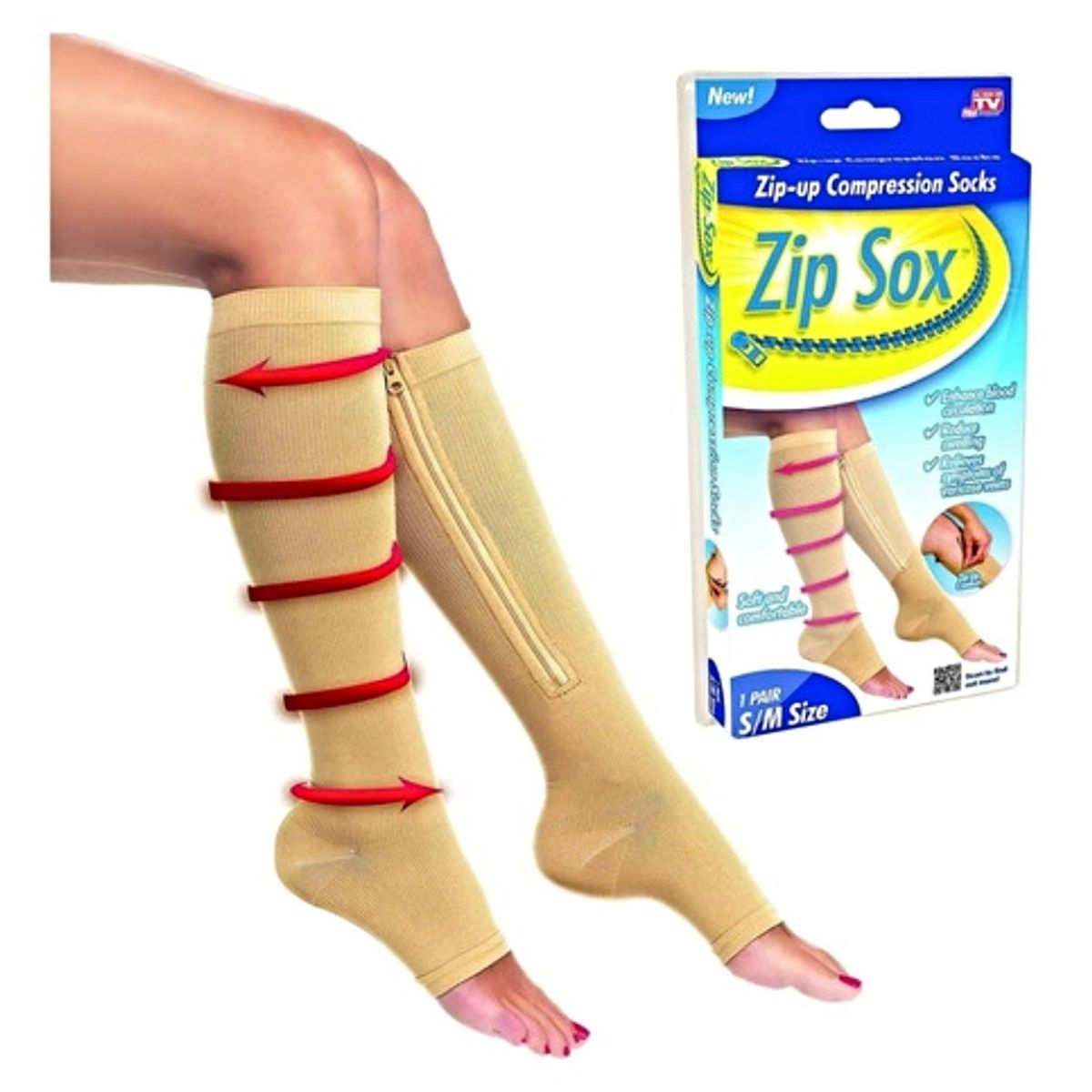 GENERICO - Media Compresion Anti Varices Circulacion Cremallera