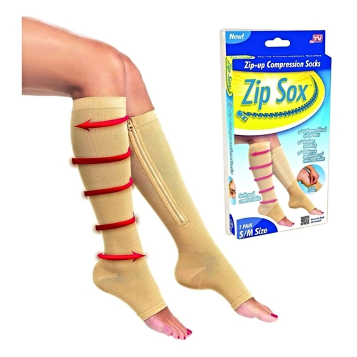 GENERICO - Media Compresion Anti Varices Circulacion Cremallera