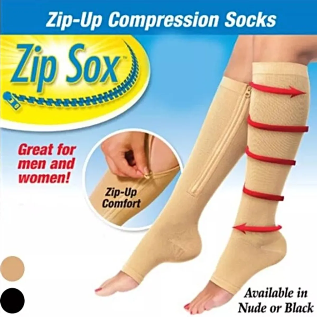 GENERICO - Media Compresion Anti Varices Circulacion Cremallera