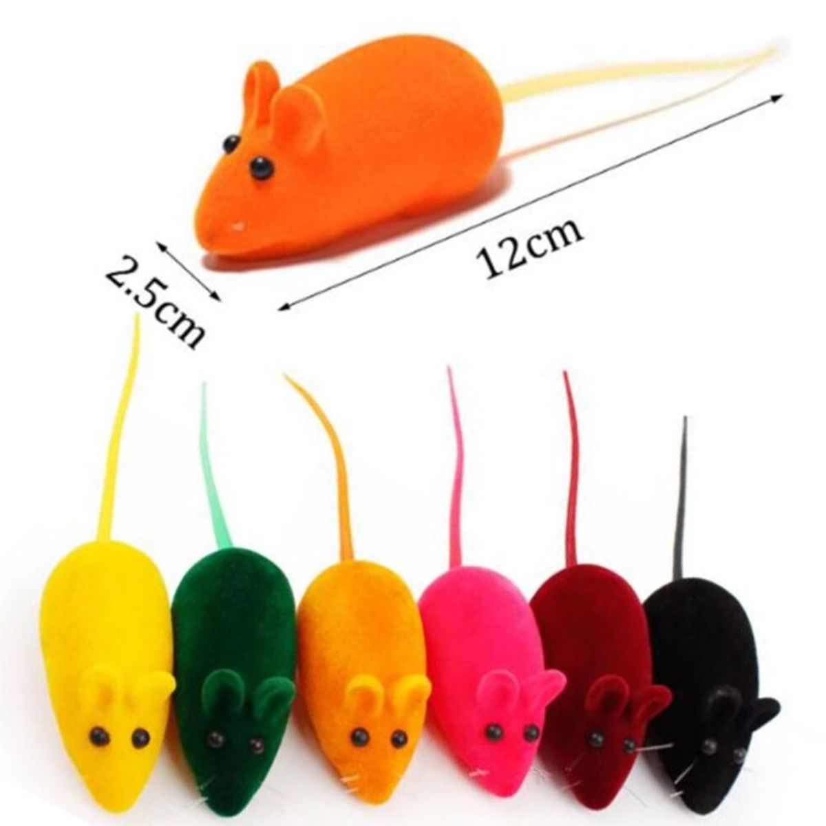 GENERICO - Ratones chillones paquete por 3 und para gatos