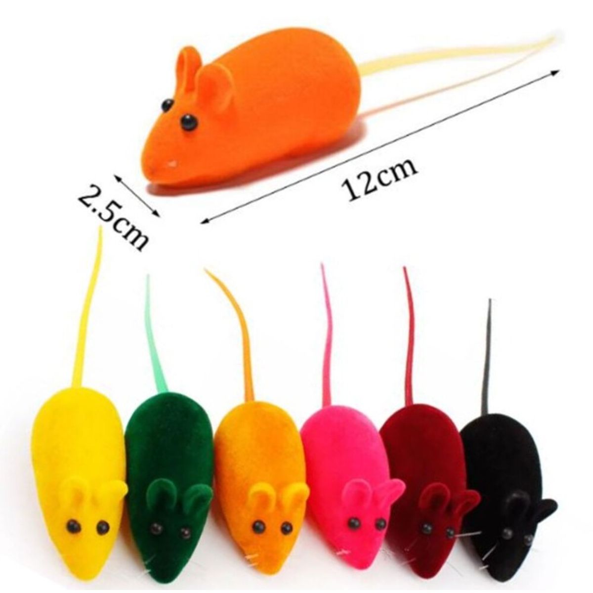 GENERICO - Ratones chillones paquete por 3 und para gatos