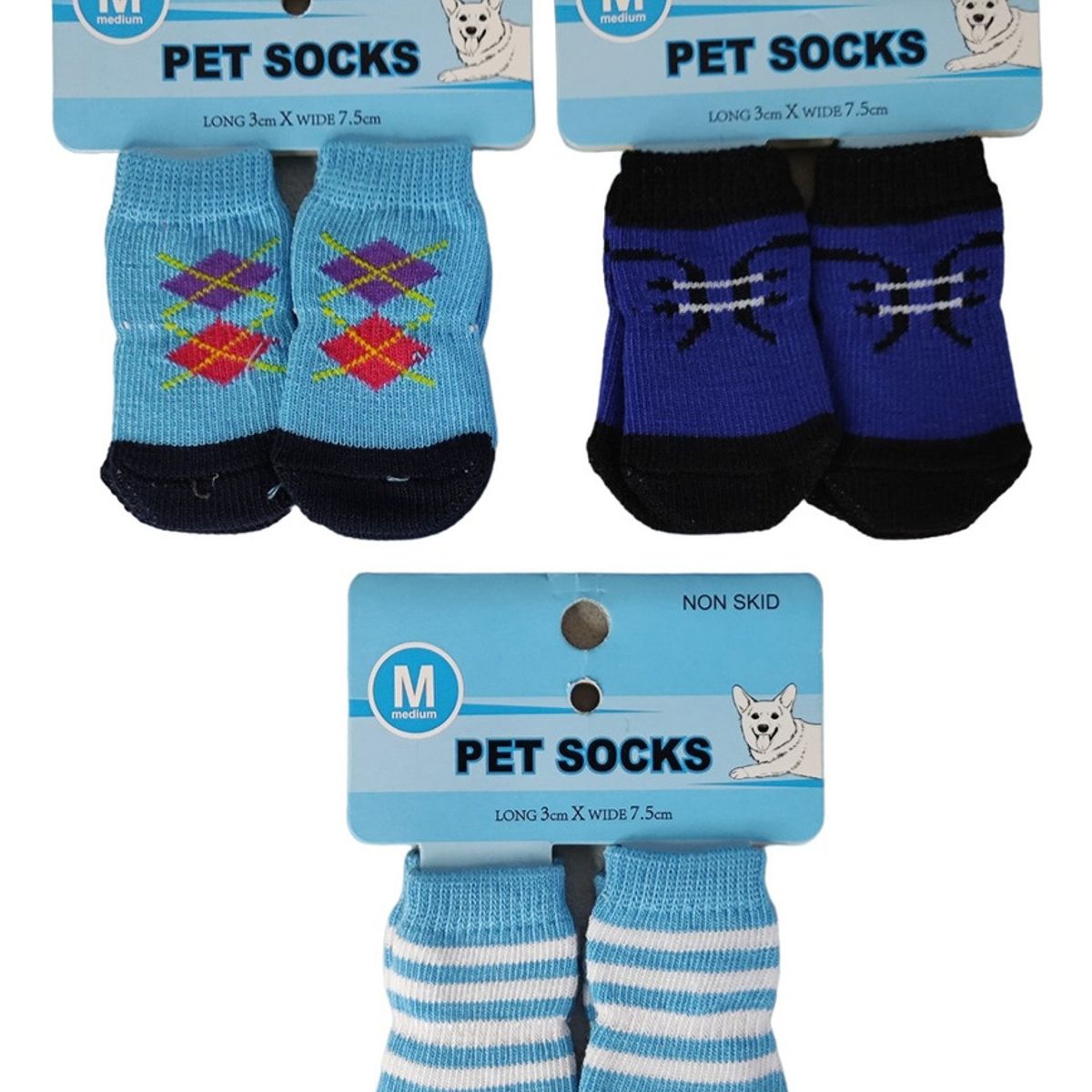 GENERICO - Medias Antideslizantes Suaves Calcetines 4 Piezas Mascotas