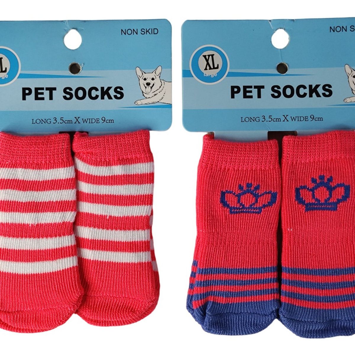 GENERICO - Medias Antideslizantes Suaves Calcetines 4 Piezas Mascotas