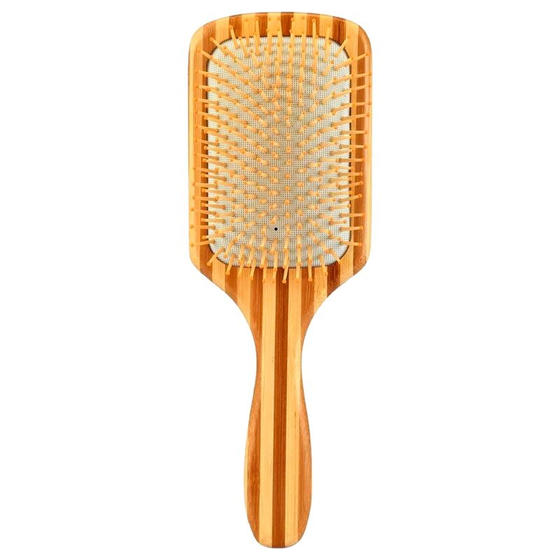 GENERICO - Cepillo madera rayas desenredar bambú natural cabello peine