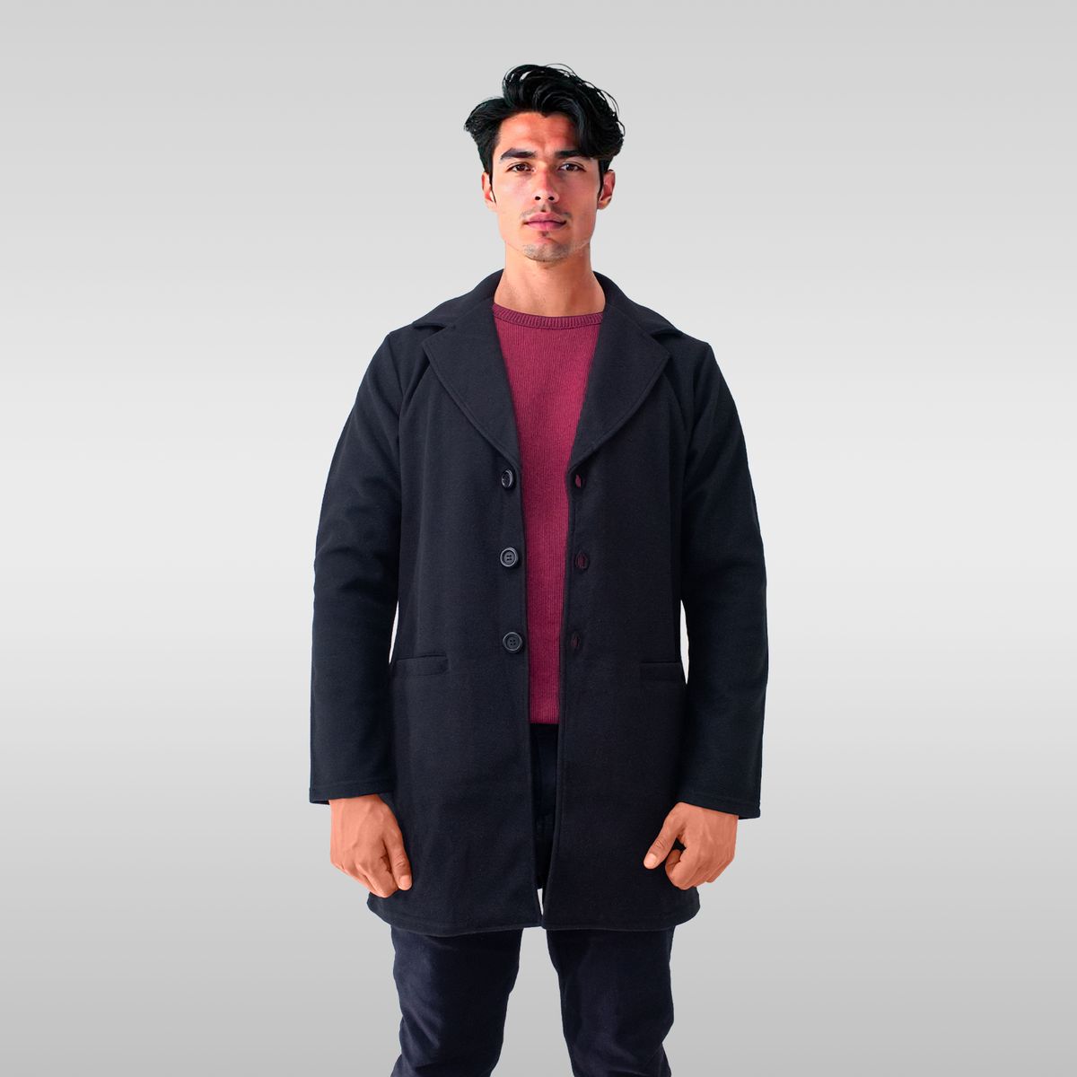 SYK - Blazer Cardigan Para Hombre Unicolor