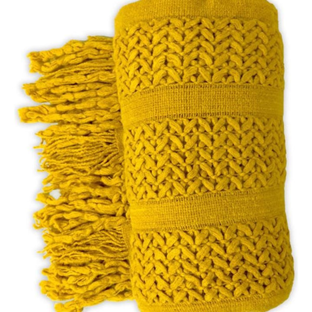 DIMATEX LEON - Manta Cobija Frazada Suave Tejida Decorativa 152x127cm Refcamelia