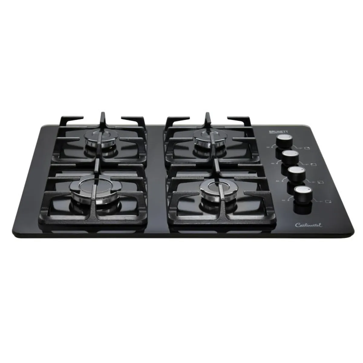 CONTINENTAL - Estufa de Empotrar en Vidrio Color Negro 5487 GN Encendido Eléctrico