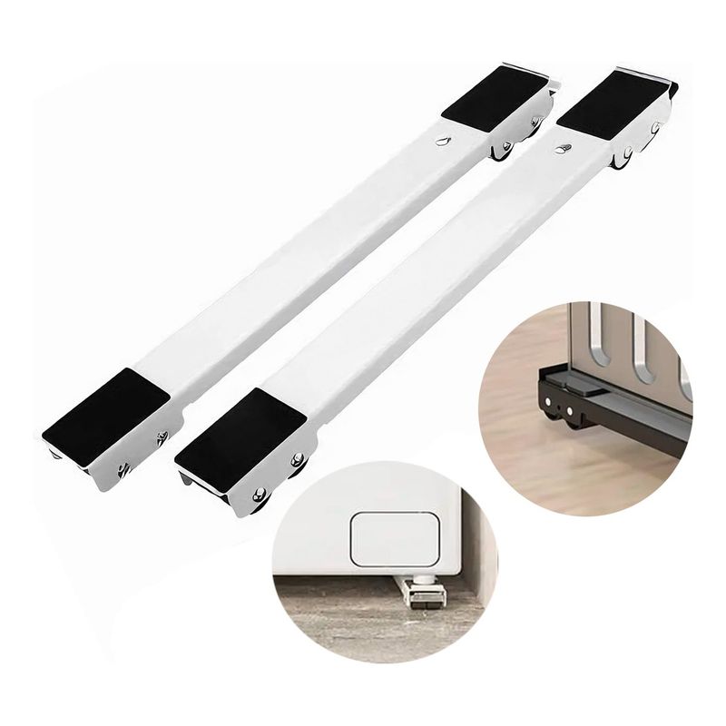 GENERICO - Base Soporte Para Lavadoras Neveras Muebles Ruedas Ajustable Blanco