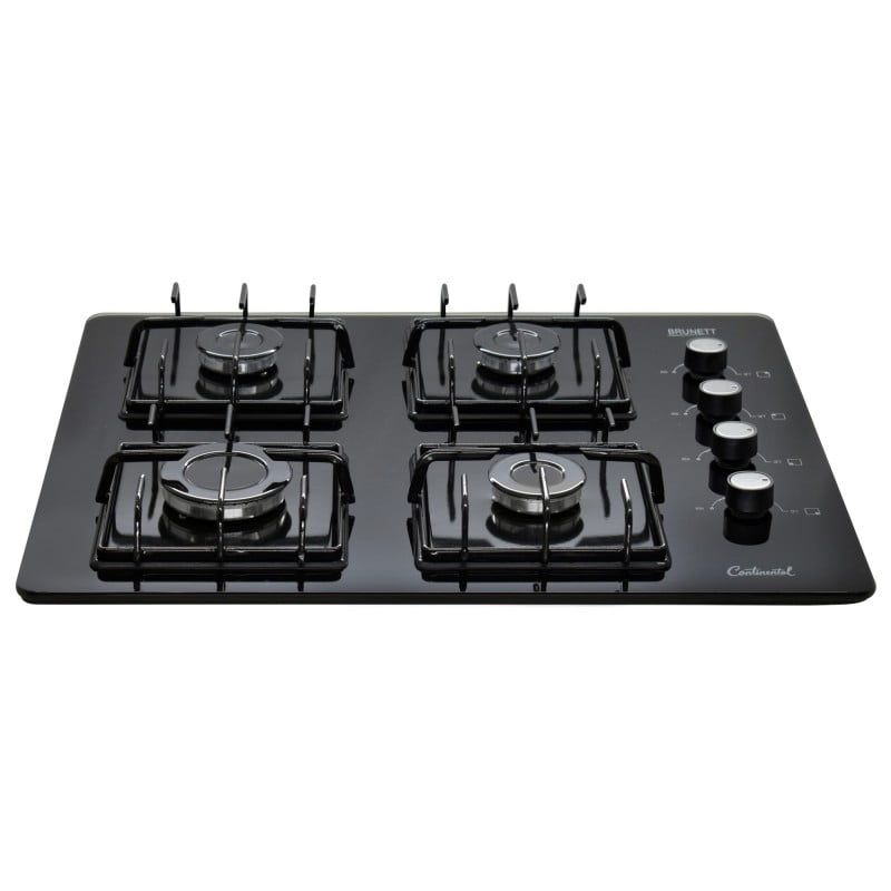 CONTINENTAL - Estufa de Empotrar de Vidrio Templado Negro Gas Propano 5685