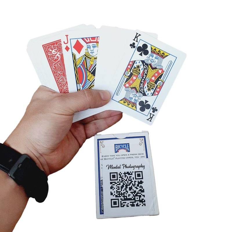 BICYCLE - Baraja Trucada Mental Photography Azul Bicycle Naipes Poker Magia