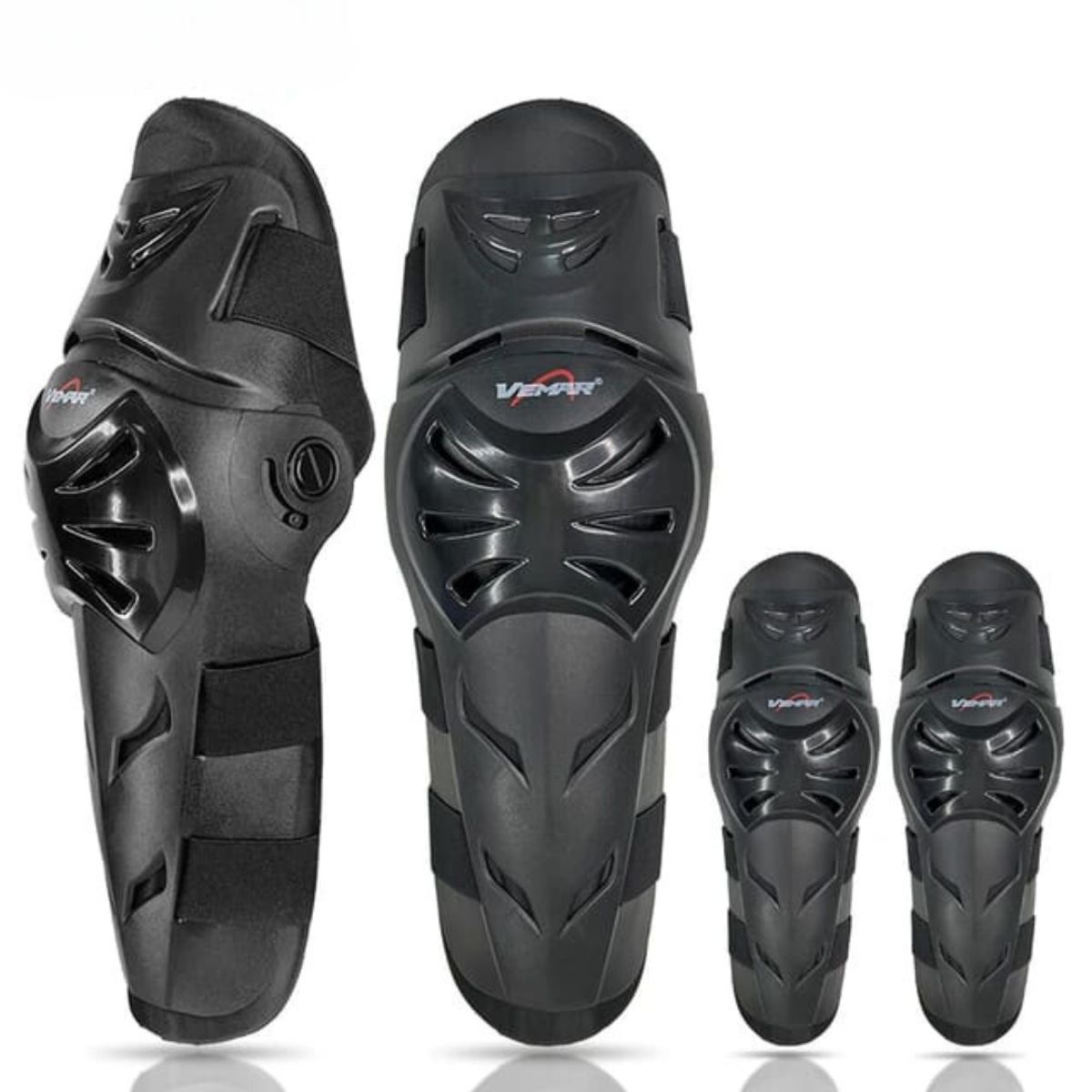 GENERICO - Rodilleras y Coderas Articuladas Para Motociclistas Universal Unisex