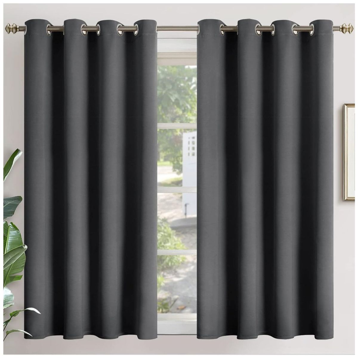 ONE PIXEL - Combo Cortinas Blackout Anti Luz 2 Paños 140x225 100% Oscura - Negra