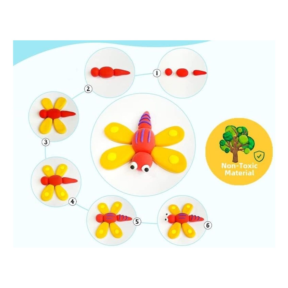 GENERICO - Set X12 Bolsas Masa Foami Moldeable Escolar Colores Surtidos