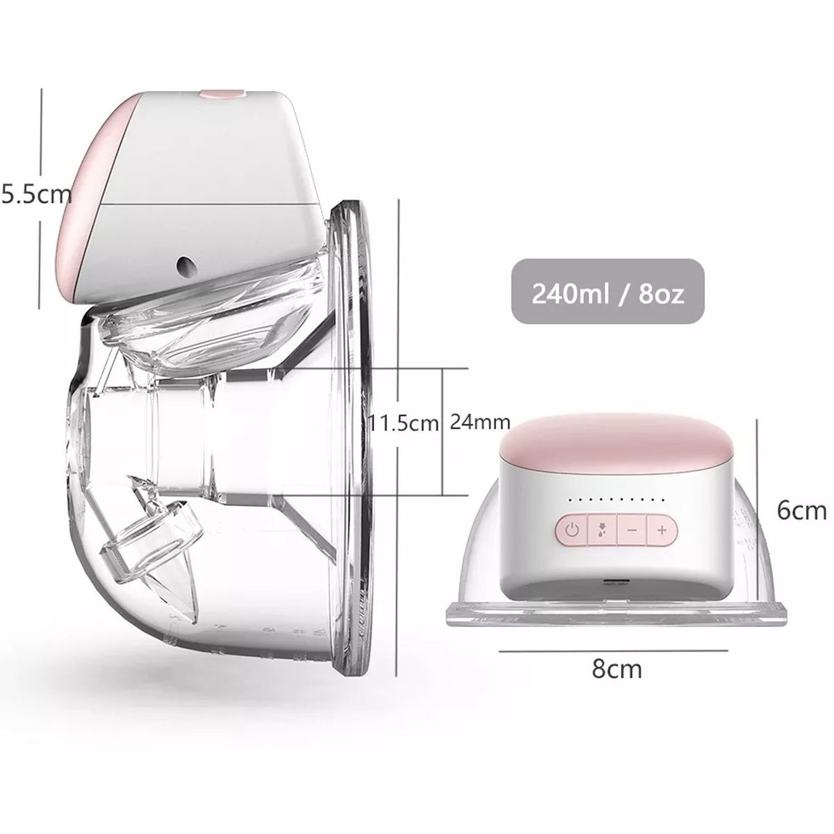 ONE PIXEL - Extractor De Leche Eléctrico Moderno Sin Sonido Facil e Invisible