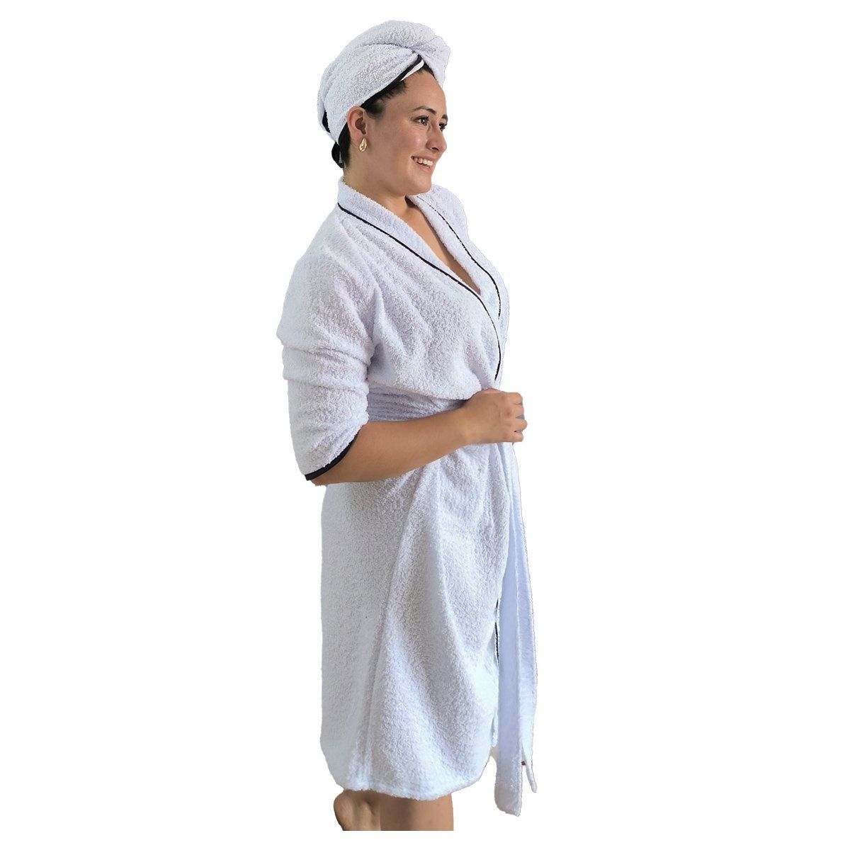 SACATE - Toalla Salida de baño dama + toalla cabello - Secado Sencillo