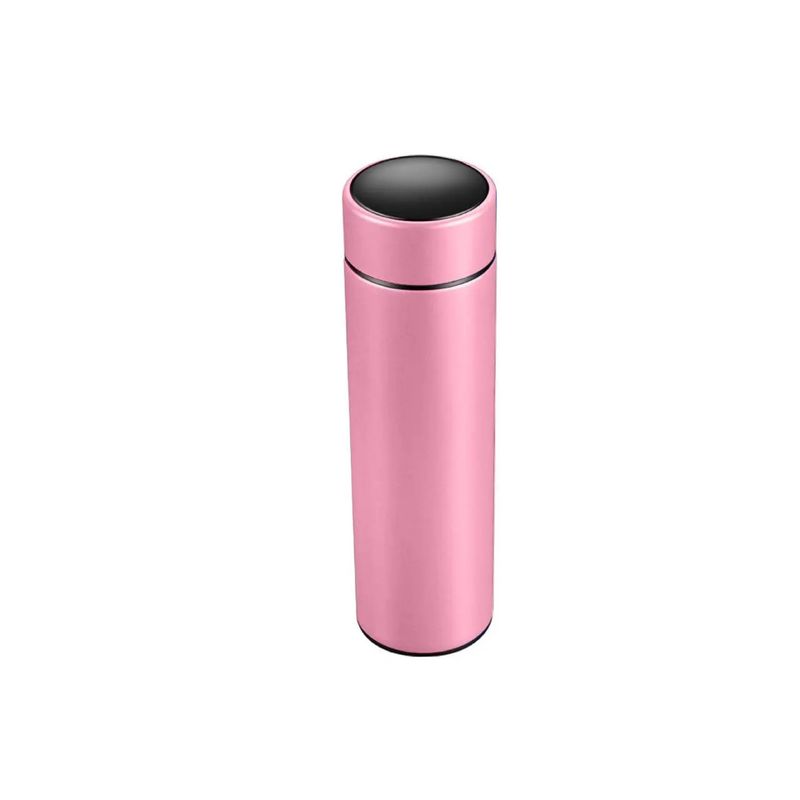 SHEN HUANG - Termo Digital Acero Inoxidable Inteligente 500ml Color Rosa