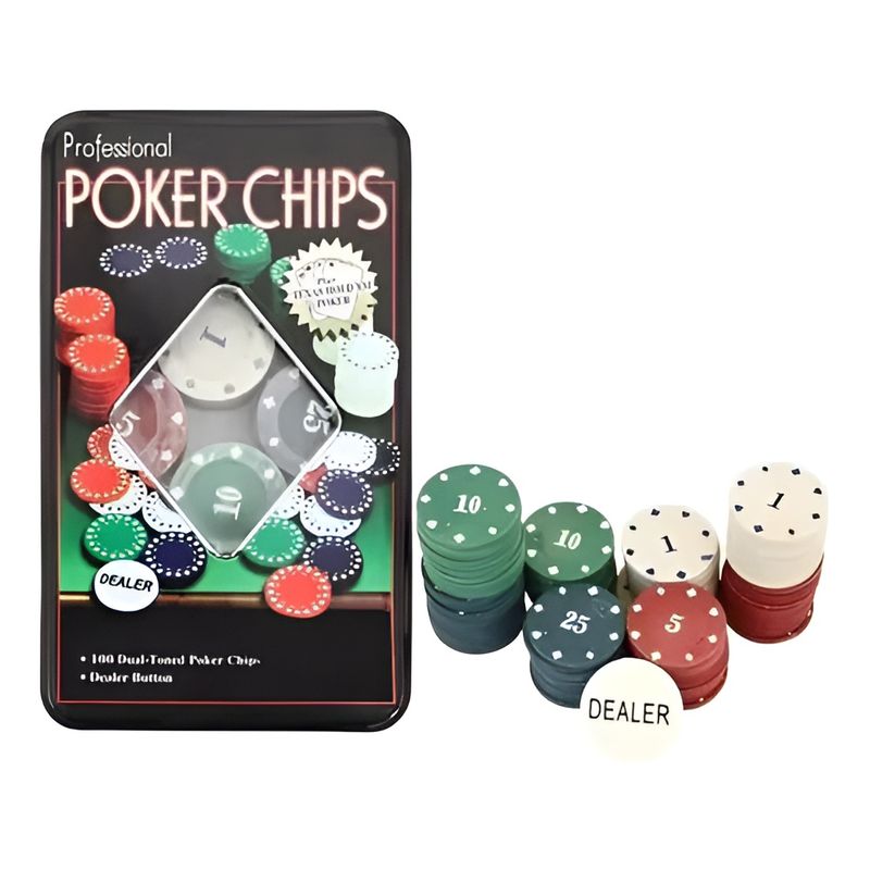 GENERICO - Juego de póker profesional de 100 fichas
