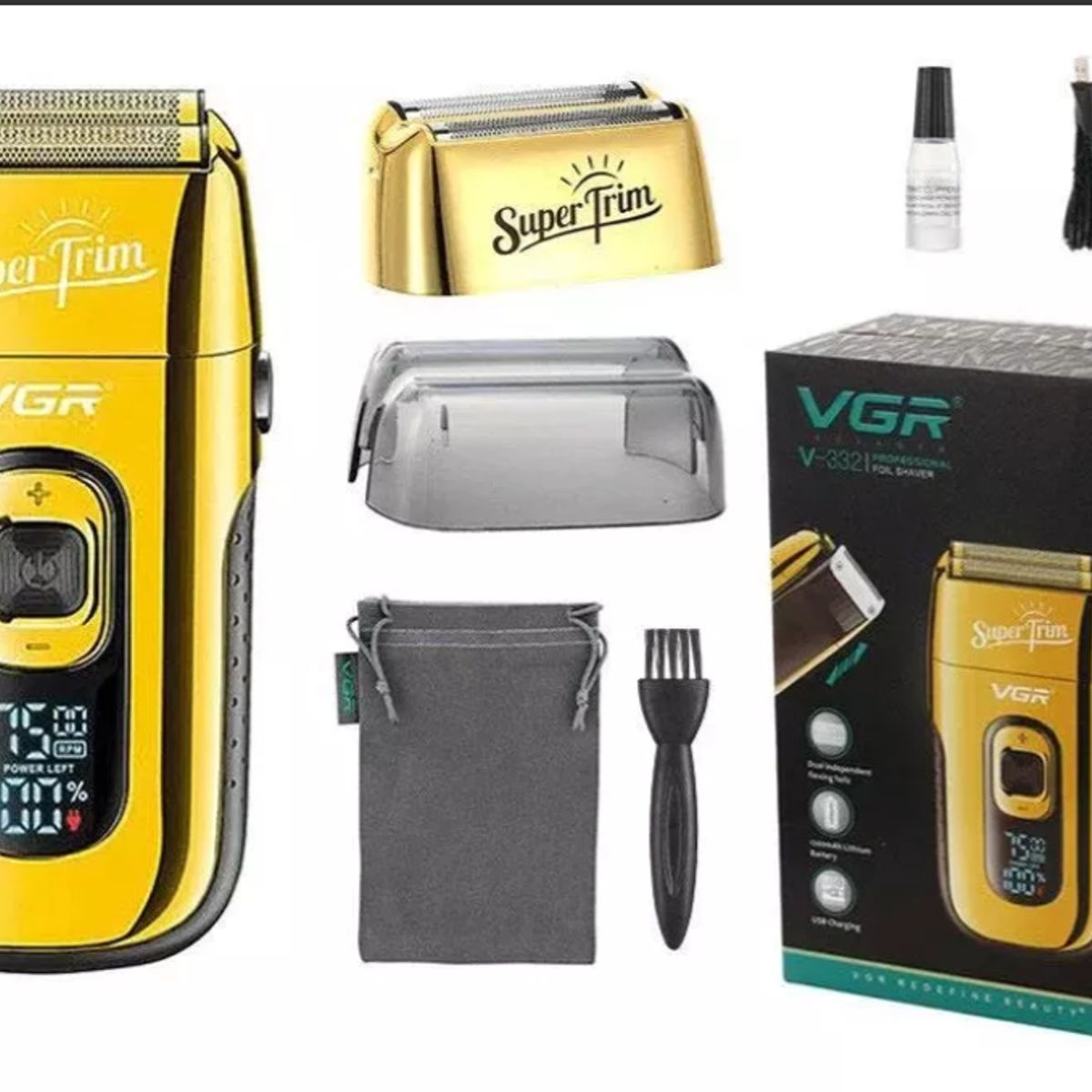 GENERICO - Máquina De Afeitar Rasuradora Shaver Fade Usb Finale Prof Color Amarillo 110V