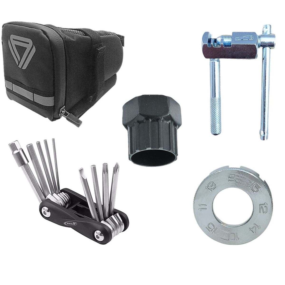 GENERICO - Kit Herramientas Bicicleta Mantenimiento Reparación 5 Piezas