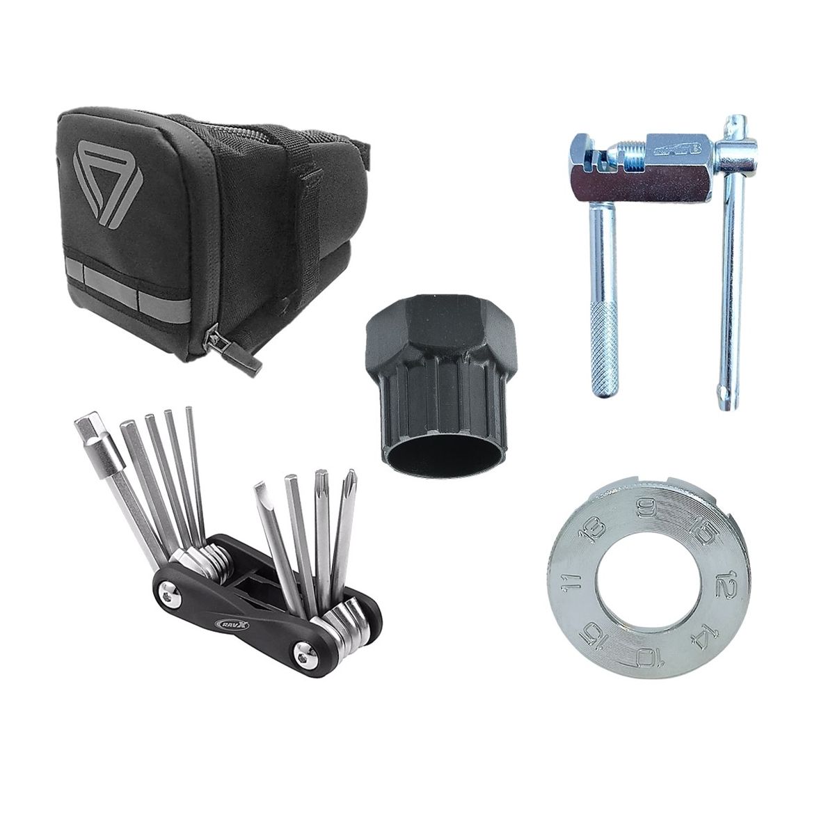 GENERICO - Kit Herramientas Bicicleta Mantenimiento Reparación 5 Piezas