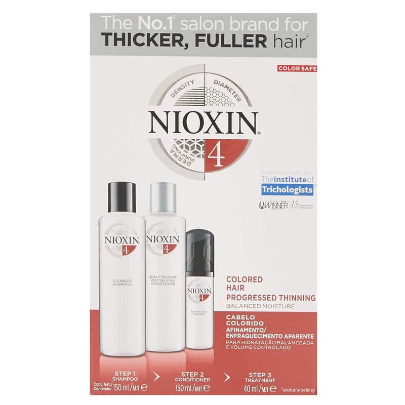 NIOXIN - Kit Nioxin 4 Sistema Anticaída 150ml
