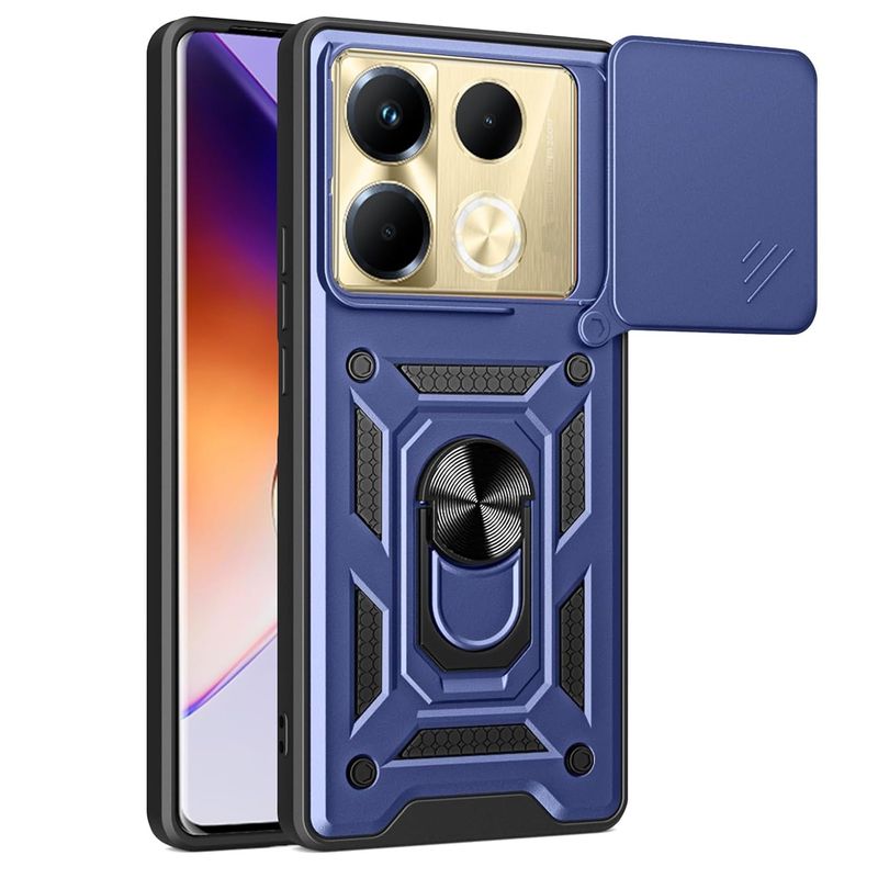 GENERICO - Funda Case Protector Slider Compatible Infinix Note 40 Pro Azul