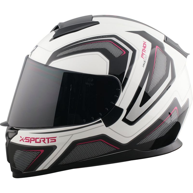 X SPORTS - CASCO X SPORTS M66 CERTIFICAD PYTHON BLANCO ROSA BRILL TLL S