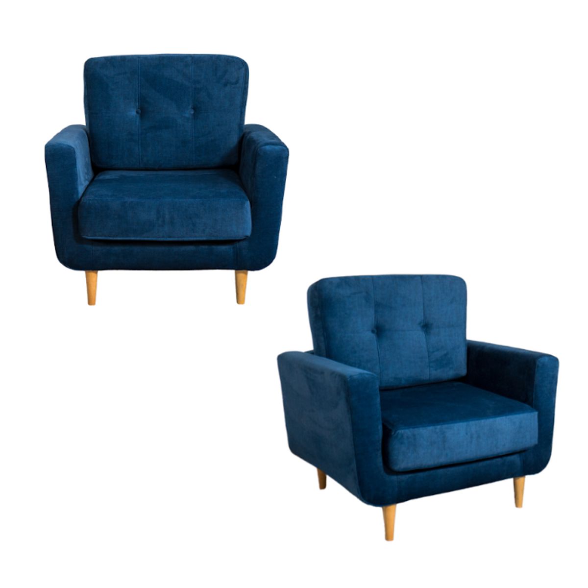 ACQUA MUEBLERIA - Poltrona Azul 1 puesto - Combo x 2 und