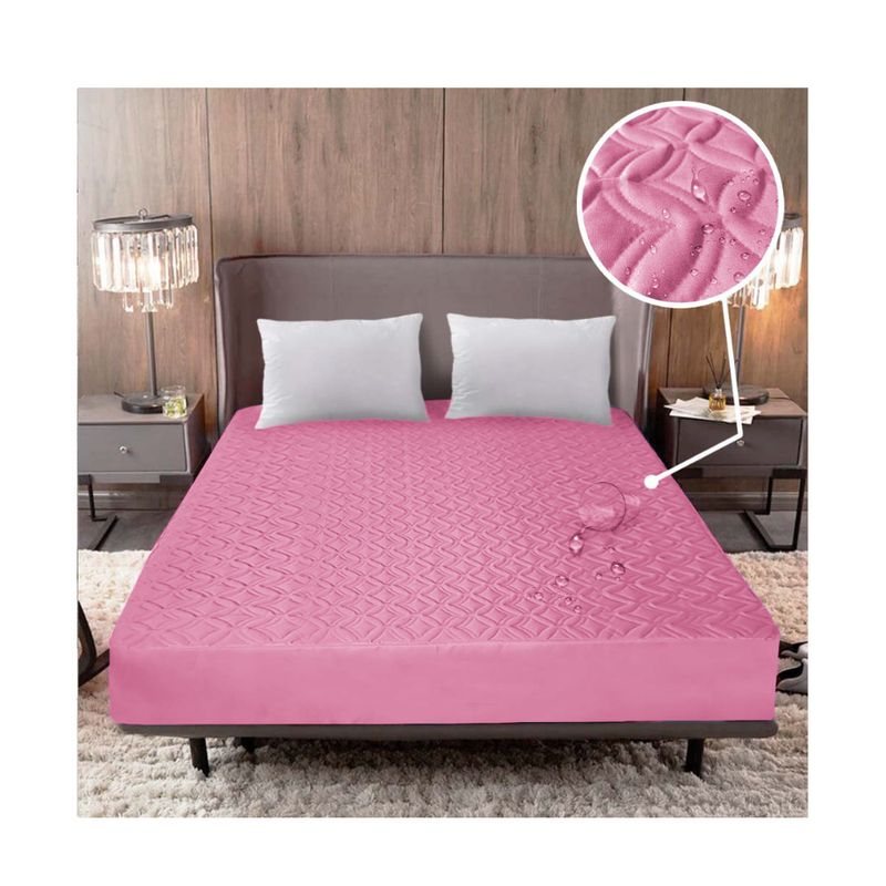 LENCICOL - Protector Colchón Impermeable Semidoble Rosado