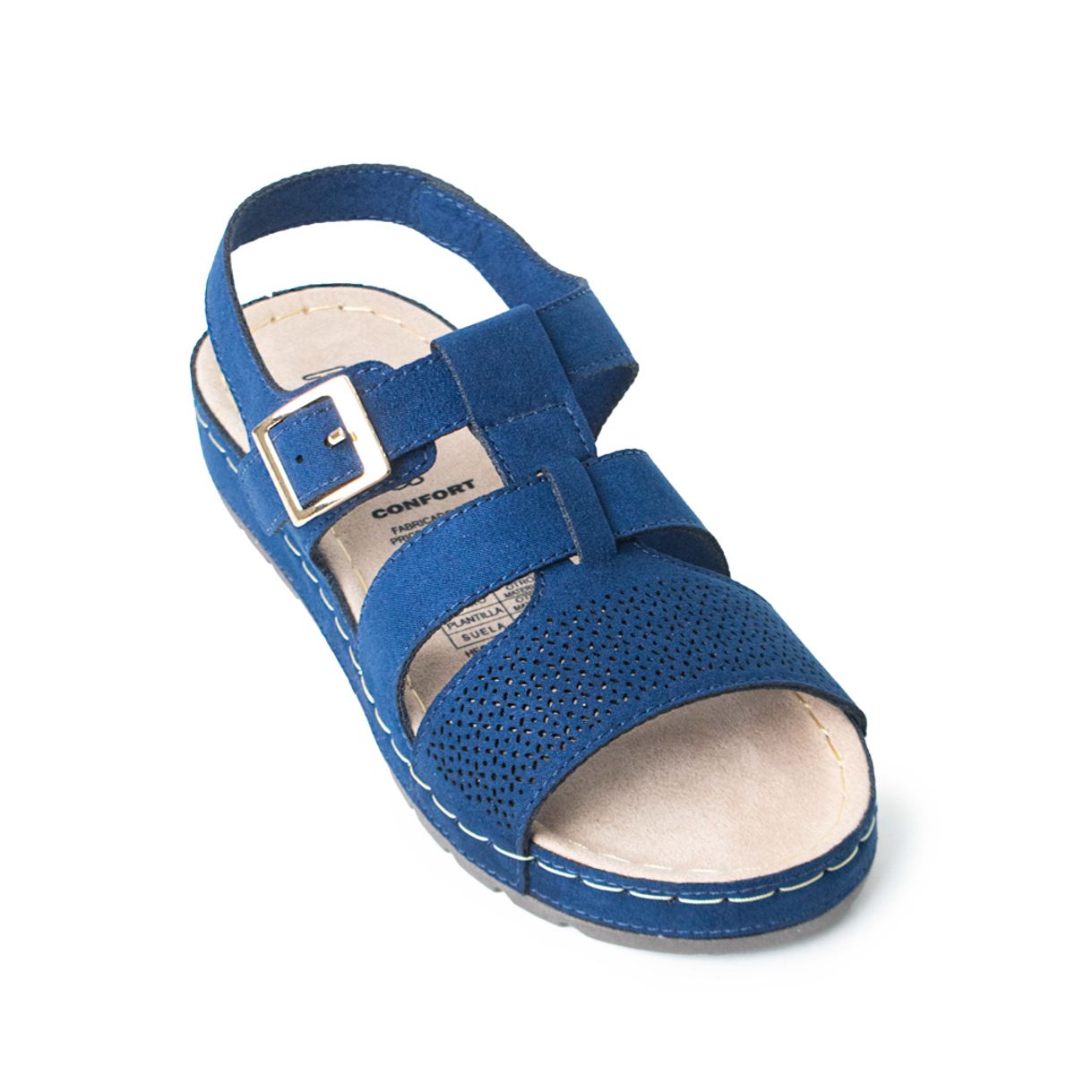 PRICE SHOES - Price shoes Sandalia Plana Mujer 162531AZUL