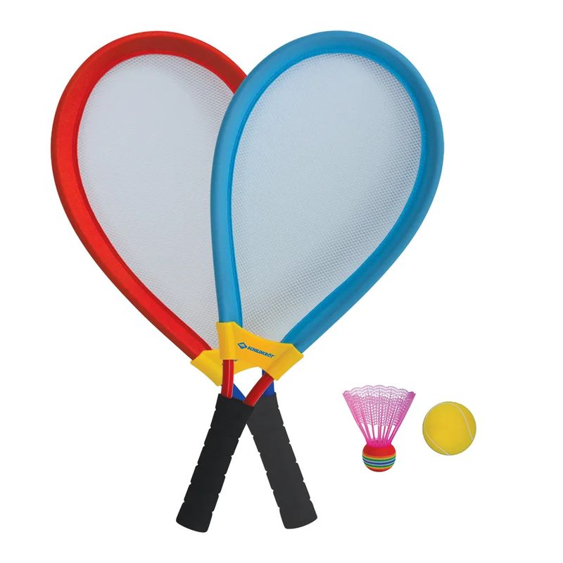 JUGANDO Y EDUCANDO - Set De Raquetas Grande De Tenis Y Bádminton Para Niños