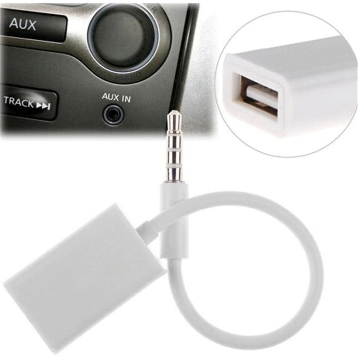 GENERICO - Convertidor Adaptador Plug Jack 3.5mm A Usb 2.0 Hembra