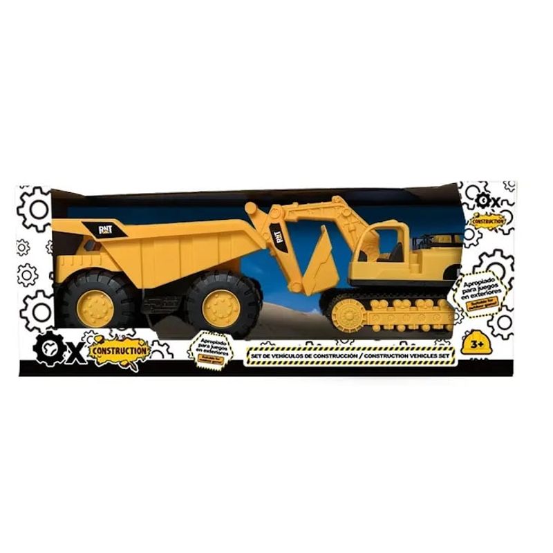OX TOYS - Set de vehículos construcción volqueta y excavadora OXC24137