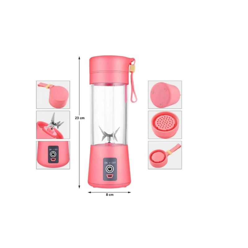 GENERICO - Mini Licuadora Recargable Color rosado 110V220V