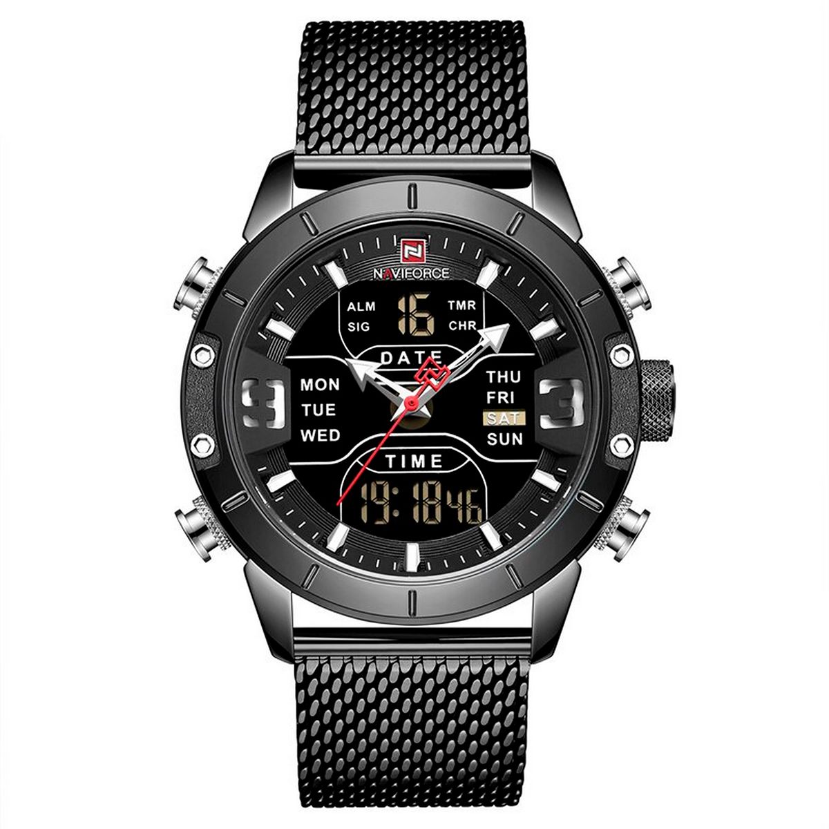 NAVIFORCE - Reloj Naviforce Original Nf 9153 Acero Inoxidable + Estuche