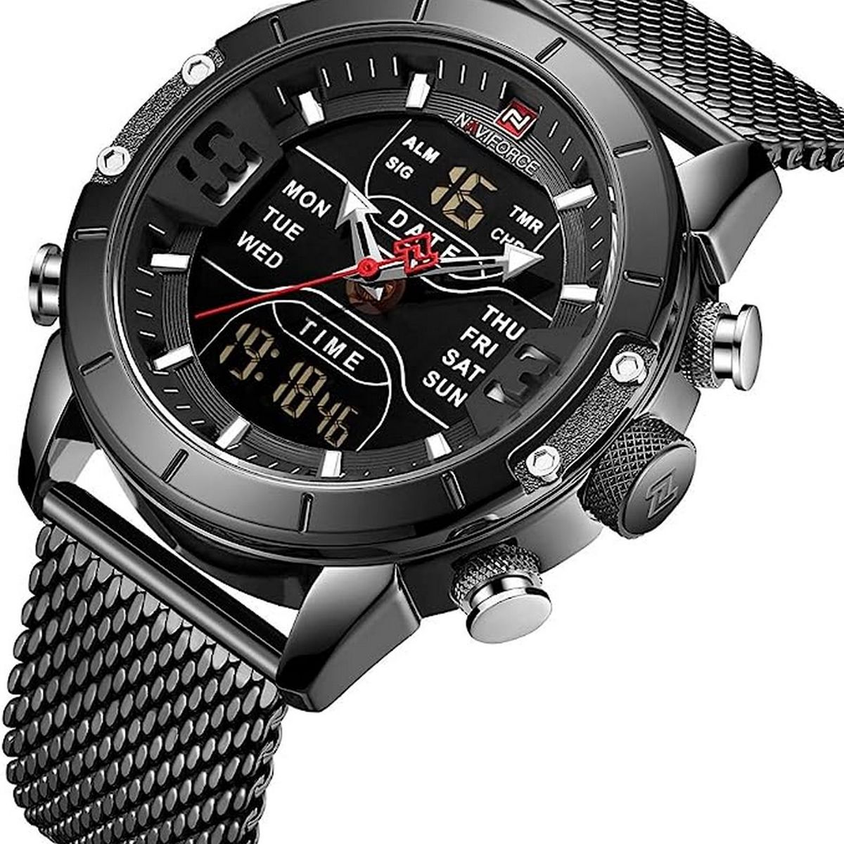 NAVIFORCE - Reloj Naviforce Original Nf 9153 Acero Inoxidable + Estuche