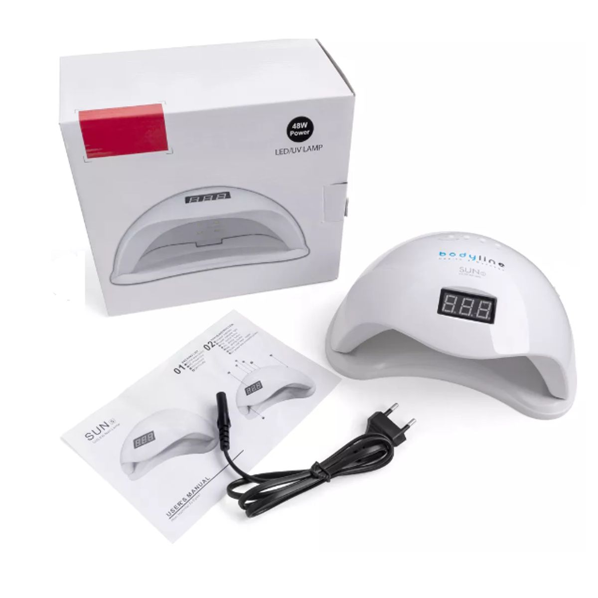 SUN - Lampara Led-Uv De Uñas Gel Profesional Secado Rapido 48 W