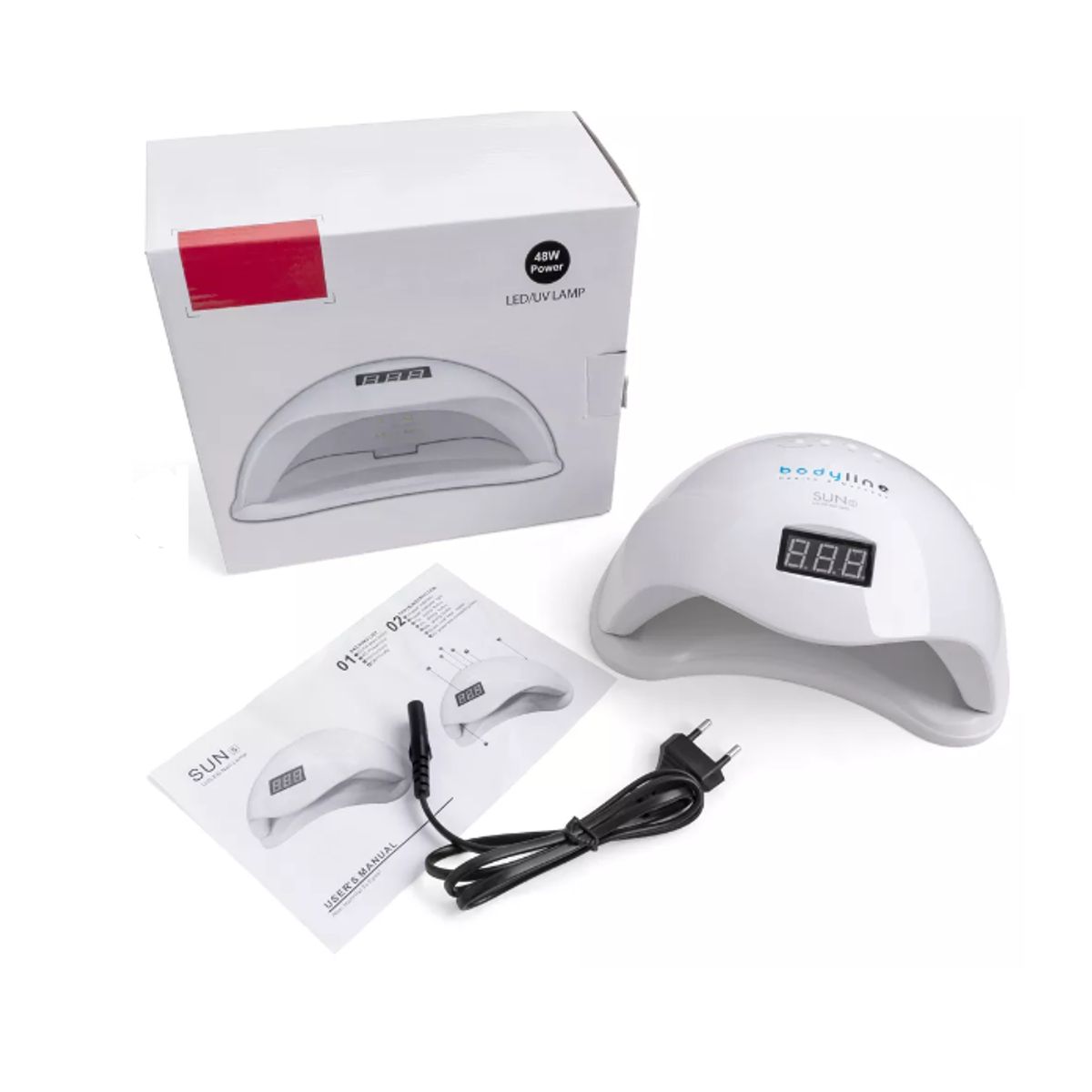 SUN - Lampara Led-Uv De Uñas Gel Profesional Secado Rapido 48 W