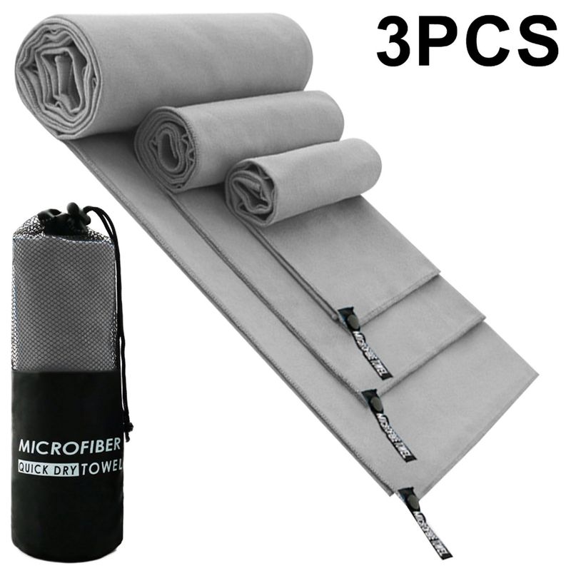 ONE PIXEL - Toalla Baño Deportiva Viaje Microfibra De Secado Rápido Set X3