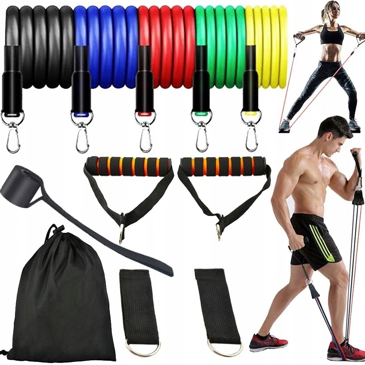 GENERICO - Juego Bandas Ligas Elásticas Ejercicio Resistencia Tubulares