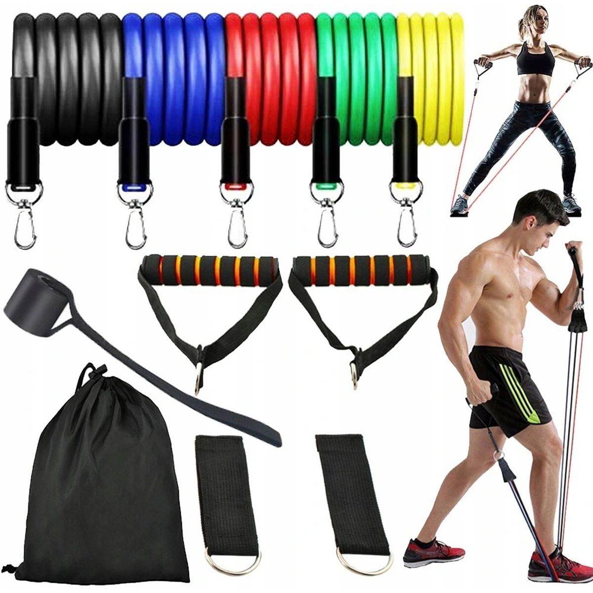 GENERICO - Juego Bandas Ligas Elásticas Ejercicio Resistencia Tubulares