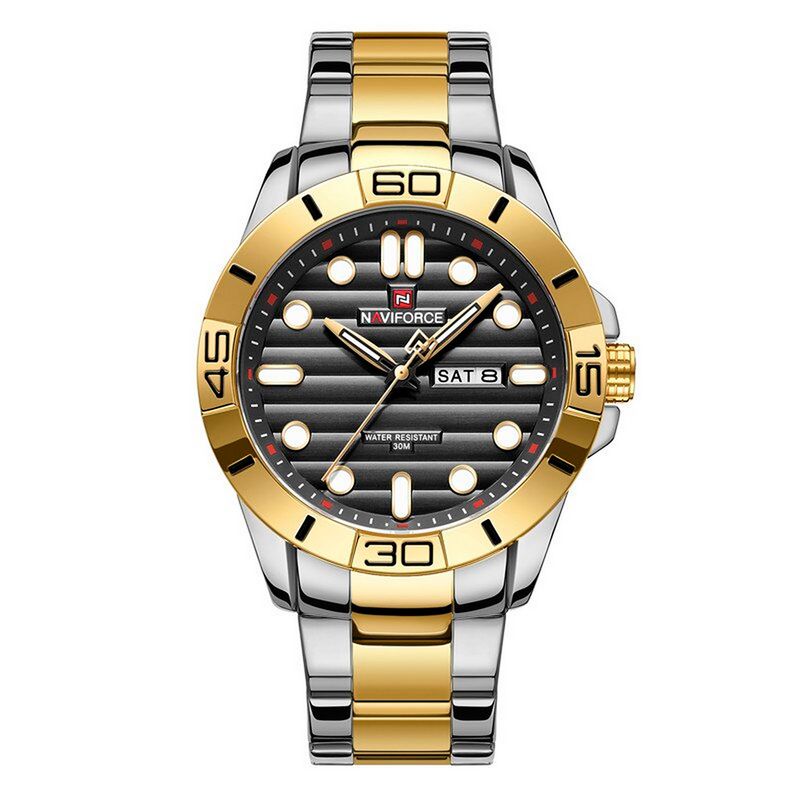 NAVIFORCE - Reloj Naviforce Original Nf 9198 Acero Inoxidable + Estuche