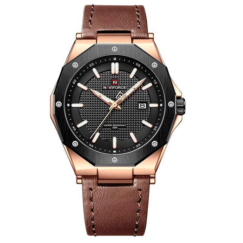NAVIFORCE - Reloj Naviforce Original Nf 9200 Cuero Hombre + Estuche