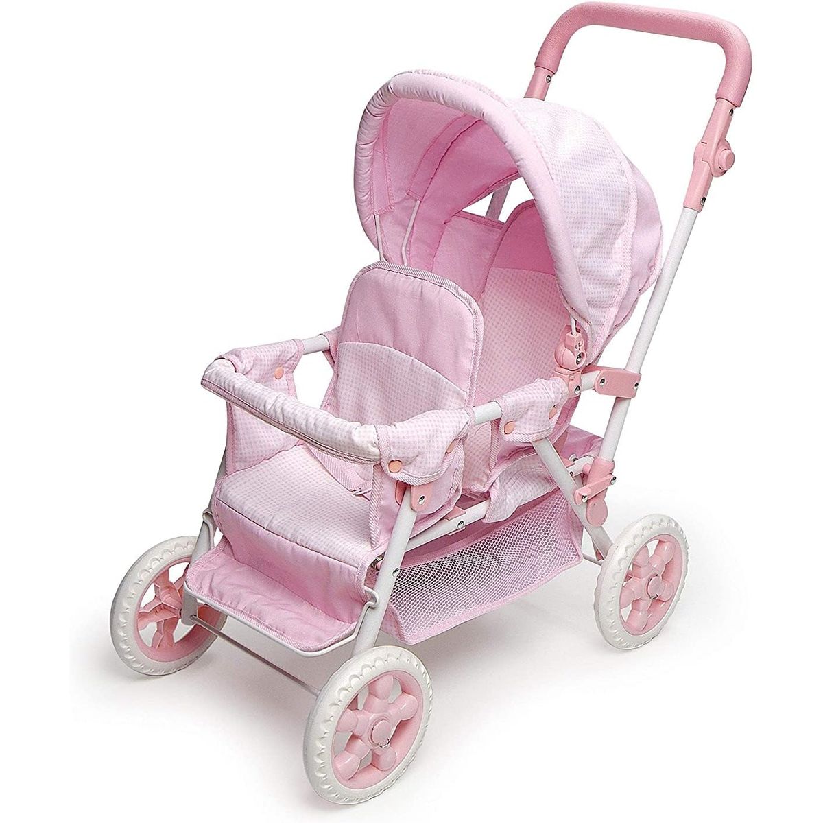 GENERICO - ❤ Coche Doble Rosado ❤ Para Bebe Reborn ❤