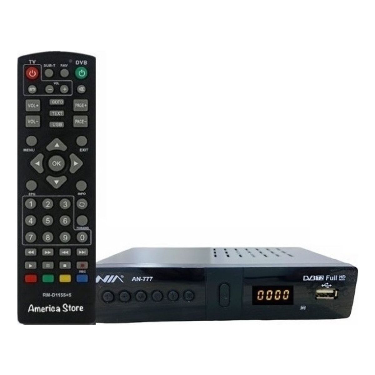 NIA - Decodificador Tdt 2 + Antena + Cable Hdmi + Cable Rca Dvb-t2