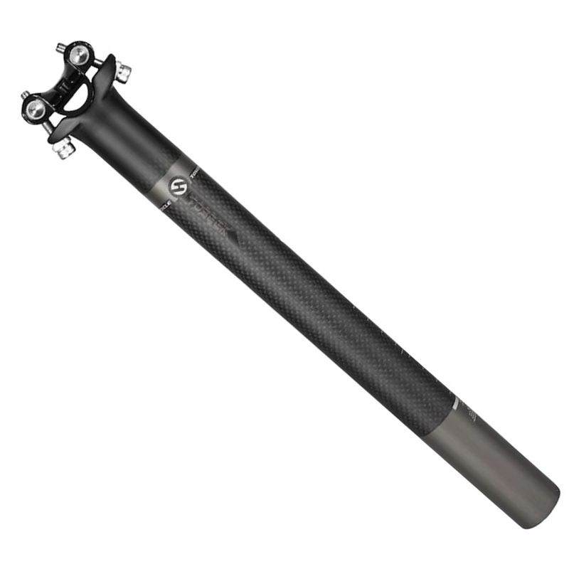 GENERICO - Caña Bicicleta Carbon 31.6 Sillin Mtb Ruta Tubo 400mm
