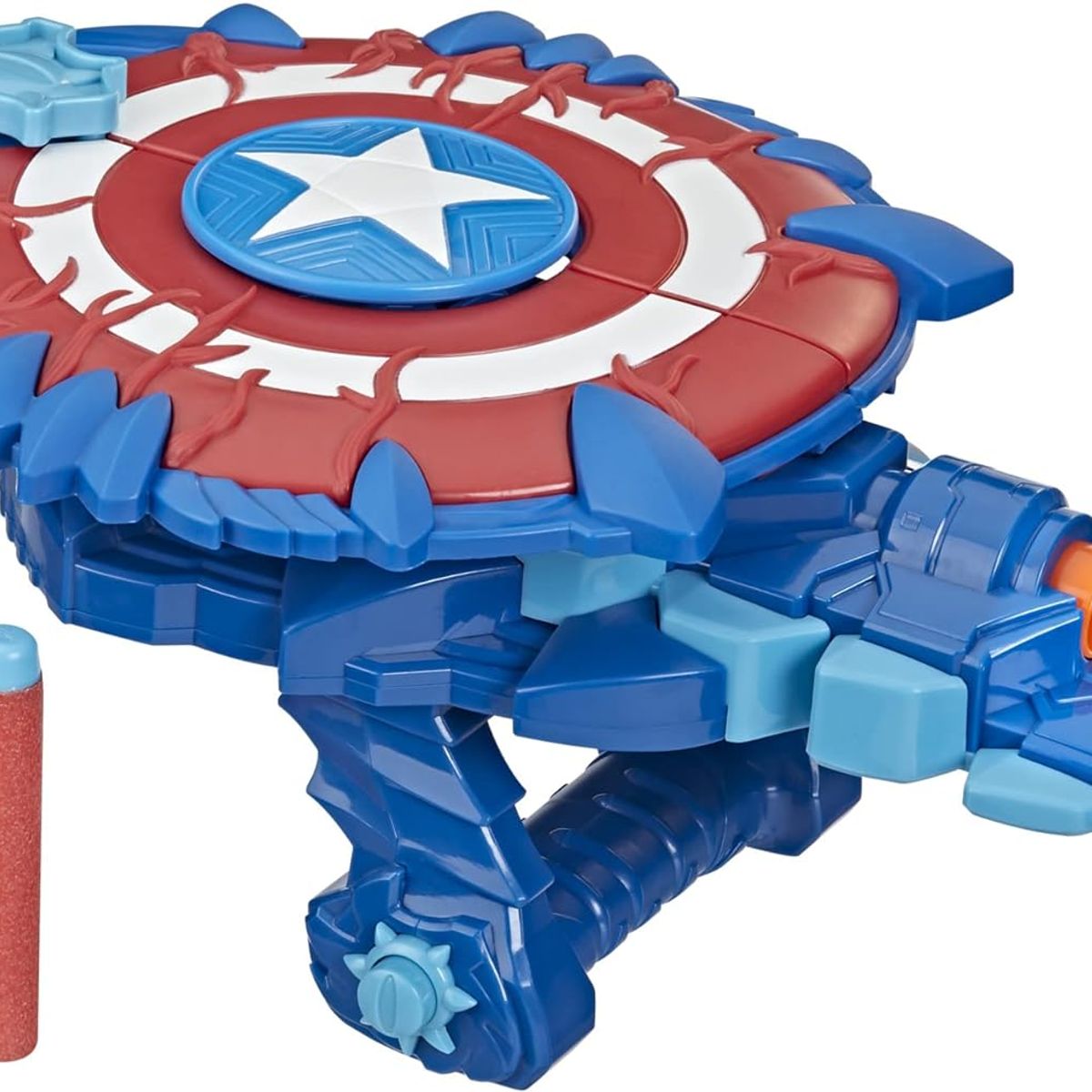 NERF NIÑAS - Lanzador Nerf Mech Strike Marvel Escudo Capitán America