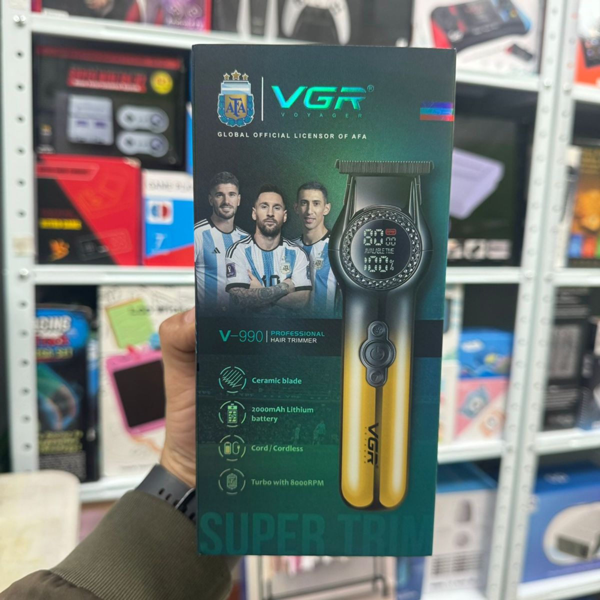 VGR - Patillera Recargable Recortadora Para La Barba Vgr V990 Led